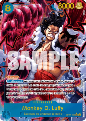 Carte One Piece Monkey D. Luffy OP11-118 SEC ALT ART