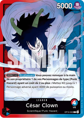 Carte One Piece César Clown OP10-002 L