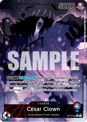 Carte One Piece César Clown OP10-002 L ALT ART