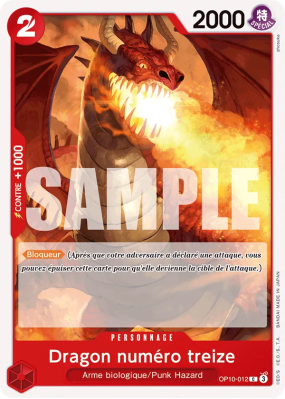 Carte One Piece Dragon numéro treize OP10-012 C
