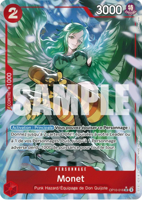 Carte One Piece Monet OP10-016 SR ALT ART