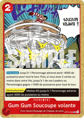 Carte One Piece Gum Gum Soucoupe volante OP10-020 UC