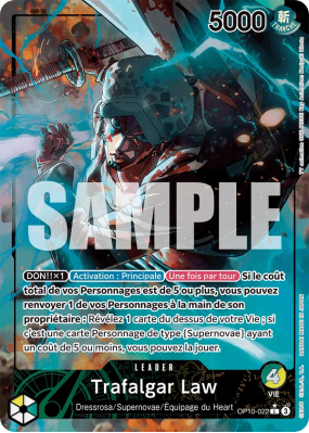 Carte One Piece Trafalgar Law OP10-022 L ALT ART