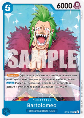 Carte One Piece Bartolomeo OP10-052 C