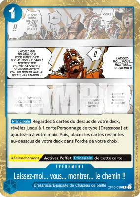 Carte One Piece Laissez-moi vous montrer le chemin !! OP10-059 R