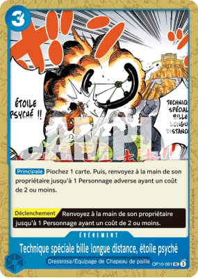 Carte One Piece Technique spéciale bille longue distance, étoile psyché OP10-061 UC