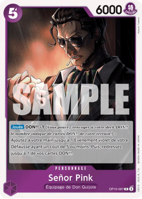 Carte One Piece Señor Pink OP10-067 R