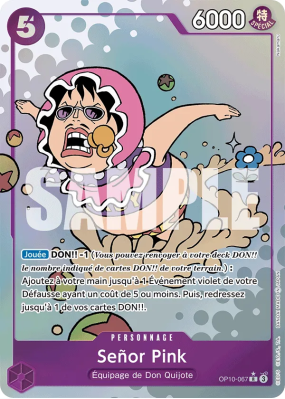 Carte One Piece Señor Pink OP10-067 R ALT ART