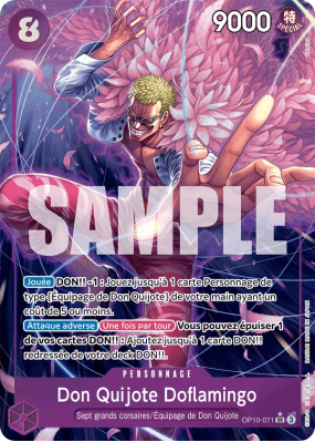 Carte One Piece Don Quijote Doflamingo OP10-071 SR ALT ART