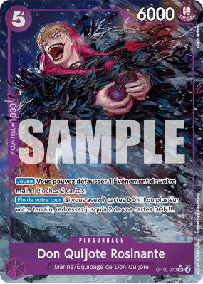 Carte One Piece Don Quijote Rosinante OP10-072 SR ALT ART