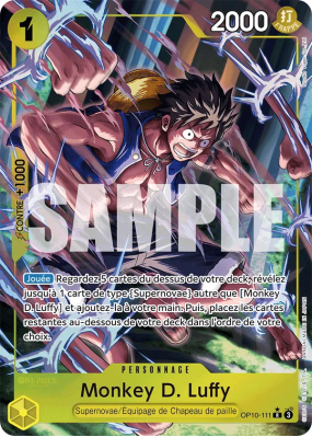 Carte One Piece Monkey D. Luffy OP10-111 R ALT ART