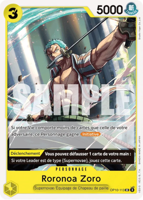 Carte One Piece Roronoa Zoro OP10-113 UC