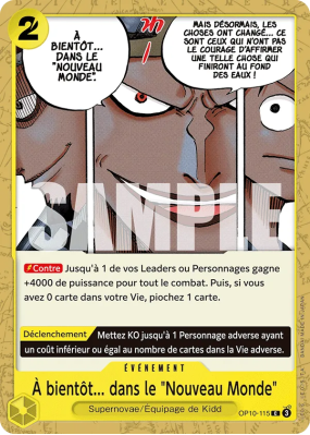 Carte One Piece À. bientôt dans le "Nouveau Monde" OP10-115 C