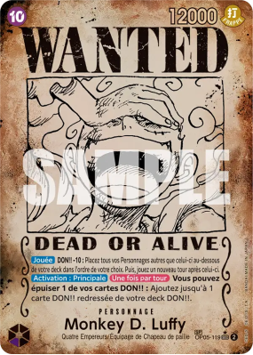 Carte One Piece Monkey D. Luffy OP05-119 SP CARD