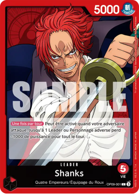 Carte One Piece Shanks OP09-001 L