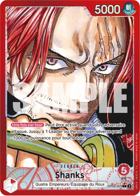 Carte One Piece Shanks OP09-001 L ALT ART