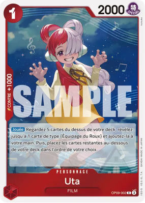 Carte One Piece Uta OP09-002 R
