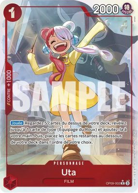 Carte One Piece Uta OP09-002 R ALT ART