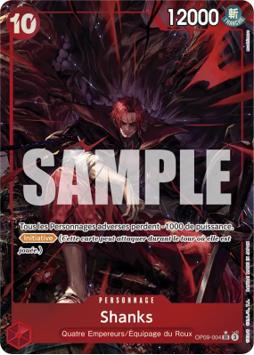 Carte One Piece Shanks OP09-004 SR ALT ART