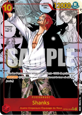 Carte One Piece Shanks OP09-004 SR MANGA RARE