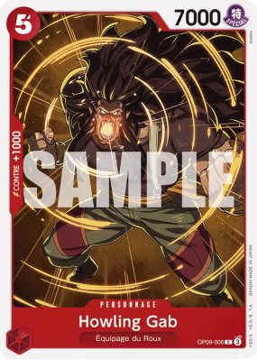 Carte One Piece Howling Gab OP09-006 C