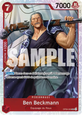 Carte One Piece Ben Beckmann OP09-009 SR