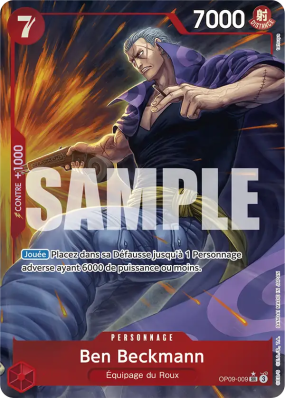 Carte One Piece Ben Beckmann OP09-009 SR ALT ART