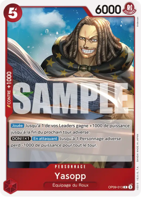 Carte One Piece Yasopp OP09-013 R