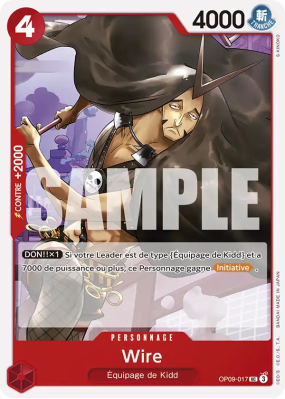 Carte One Piece Wire OP09-017 UC