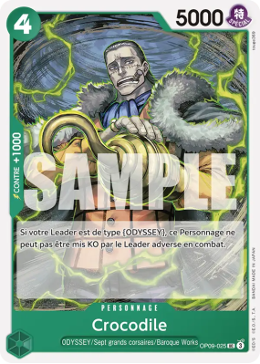 Carte One Piece Crocodile OP09-025 UC