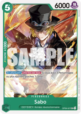 Carte One Piece Sabo OP09-027 UC