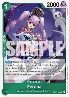 Carte One Piece Perona OP09-034 R