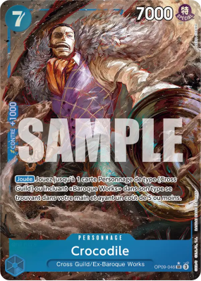 Carte One Piece Crocodile OP09-046 SR ALT ART