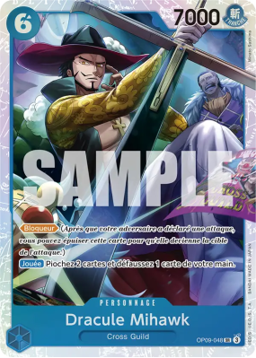 Carte One Piece Dracule Mihawk OP09-048 SR