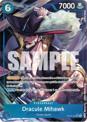 Carte One Piece Dracule Mihawk OP09-048 SR ALT ART