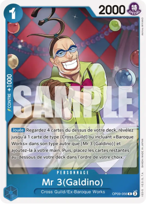 Carte One Piece Mr 3 (Galdino) OP09-056 R