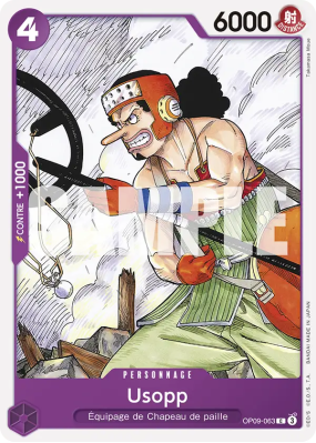 Carte One Piece Usopp OP09-063 C