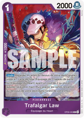 Carte One Piece Trafalgar Law OP09-069 R