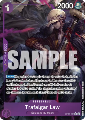 Carte One Piece Trafalgar Law OP09-069 R ALT ART
