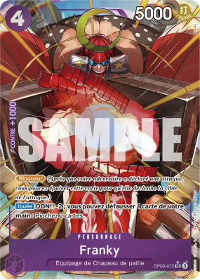 Carte One Piece Franky OP09-072 SR ALT ART