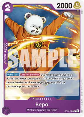 Carte One Piece Bepo OP09-074 C