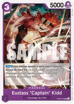 Carte One Piece Eustass "Captain" Kidd OP09-075 UC
