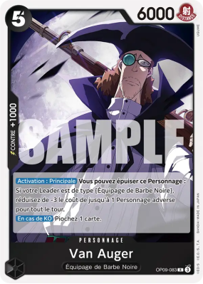 Carte One Piece Van Auger OP09-083 R