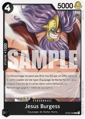 Carte One Piece Jesus Burgess OP09-086 R