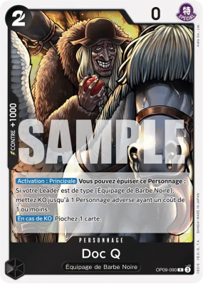 Carte One Piece Doc Q OP09-090 R