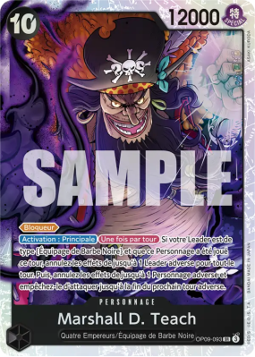 Carte One Piece Marshall D. Teach OP09-093 SR
