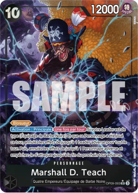 Carte One Piece Marshall D. Teach OP09-093 SR ALT ART