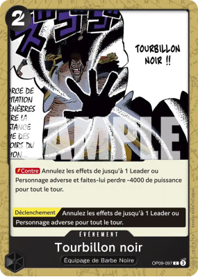 Carte One Piece Tourbillon noir OP09-097 C
