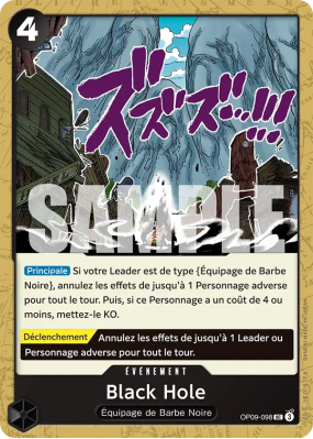 Carte One Piece Black Hole OP09-098 UC