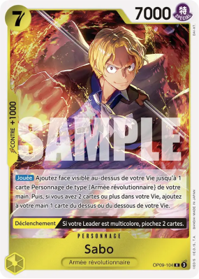 Carte One Piece Sabo OP09-104 R